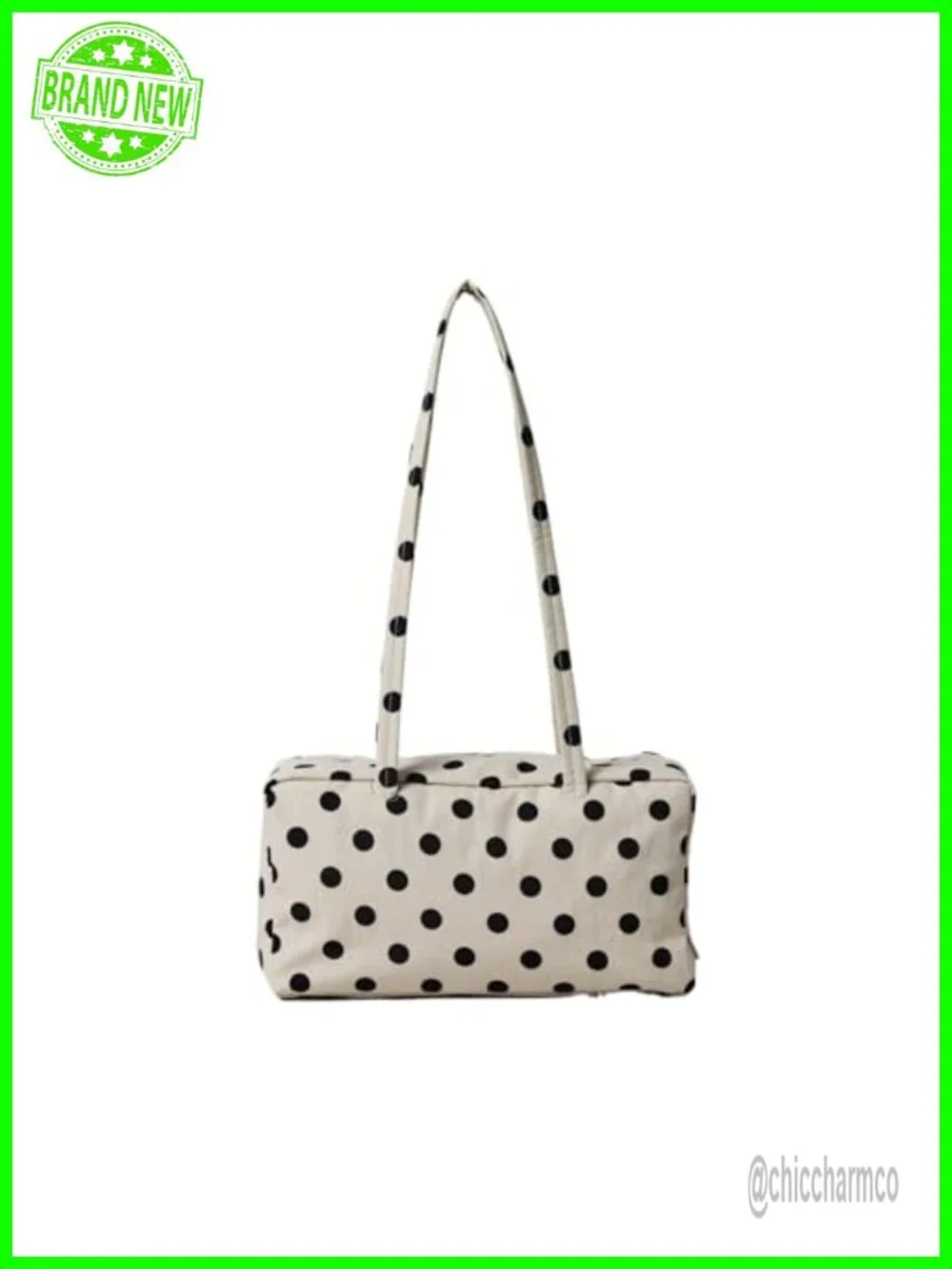 Y2K Polka Dot Bowler Bag Nylon Women Hobo Purse Vintage Twee Aesthetic Shoulder